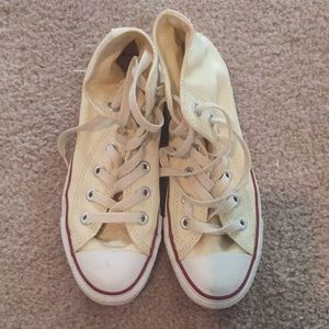Cream/ivory Converse All-Stars